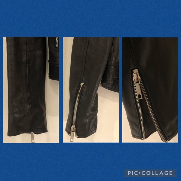 Lafayette 148 Black Leather Moto Jacket - Picture 13 of 16